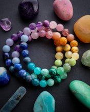 Load image into Gallery viewer, Watercolor - Stretch Bracelet - 8mm Gemstone Rainbow
