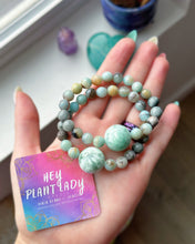 Load image into Gallery viewer, Peace and Calming - Amazonite + Green Moonstone Gemstone Bracelet