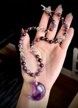 Load image into Gallery viewer, RESERVED : Sovereign Moon - 18” Necklace - Amethyst Moon Focal