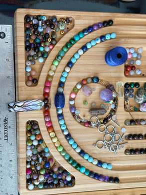 Reserved - Kaleidoscope 18” Rainbow Choker + Aura Quartz Pendant