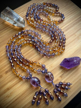Load image into Gallery viewer, 🌞 Harmony - 108 Mala Necklace - 8mm Ametrine + Czech Glass 🔮