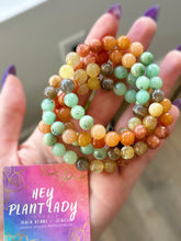 Load image into Gallery viewer, Reawaken to Joy - Rainbow Sunstone, Peach Aventurine, Kiwi Jasper, Green Garnet, Golden Rutile Quartz, Yellow Opal, Black Moonstone Gemstone Bracelet