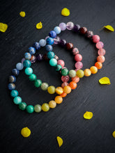 Load image into Gallery viewer, Flower of Life - Rainbow Stretch Bracelet - 8mm
