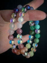 Load image into Gallery viewer, Watercolor - Gemstone Rainbow Bracelet - 8mm Beads