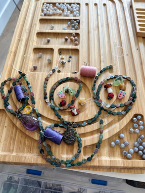 Pre-Order - Reserved - 5 Indian Agate Carved leaf chokers