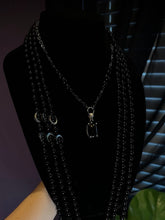 Load image into Gallery viewer, Protection Talisman 17” Necklace Onyx + Hypersthene Pendant 925 Sterling Silver