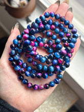 Load image into Gallery viewer, RESERVED 8mm - (6) Groovy Galaxy Tigers Eye Bracelets (7.5-8”)
