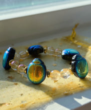 Load image into Gallery viewer, RESERVED - Scarab Beetle 🪲 Bracelet - 8mm Aura Citrine