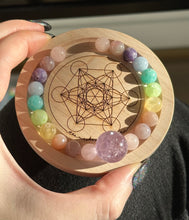 Load image into Gallery viewer, Joyful Living - Lavender Amethyst + Rainbow Gemstone Bracelet