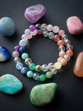 Load image into Gallery viewer, Watercolor - Gemstone Rainbow Bracelet - 8mm Beads