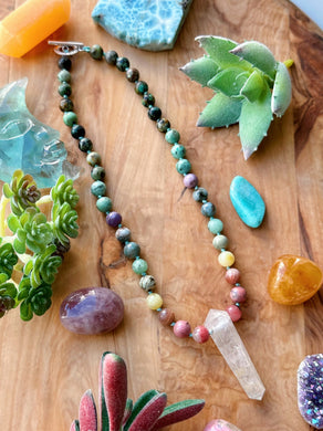 Bad Moon Rising  - 17” Choker -  Onyx + Hematite - Onyx Moon Pendant