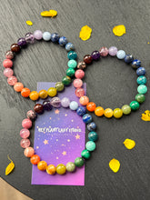 Load image into Gallery viewer, Flower of Life - Rainbow Stretch Bracelet - 8mm
