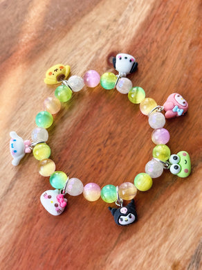 Island Adventure Bracelet - 8mm Mystic Rose Quartz, Selenite, 7” Stretch