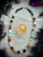 Load image into Gallery viewer, 🌜Mystic Mosaic - 16” Choker - Gemstone Cube Mix