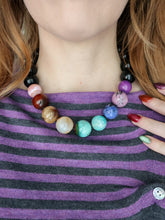 Load image into Gallery viewer, Planets of the Universe - XL Rainbow Gemstone Necklace - 19” overall length //17” inner length