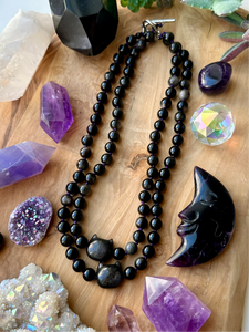 Black Cat Magic - AAA Silver Sheen Obsidian - 16” Choker