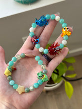 Load image into Gallery viewer, RESERVED (5) Lampwork glass critters + 8mm gemstone bracelets