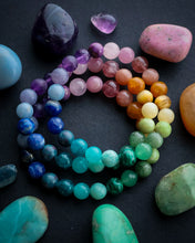 Load image into Gallery viewer, Watercolor - Stretch Bracelet - 8mm Gemstone Rainbow