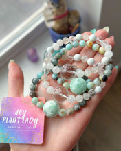 Load image into Gallery viewer, Peace and Calming - Amazonite + Green Moonstone Gemstone Bracelet
