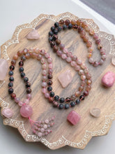Load image into Gallery viewer, Wisdom Within - Rose Quartz Focal - 108 Mala Necklace - Diamond cut Rose Quartz tassel
