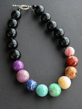 Load image into Gallery viewer, Planets of the Universe - XL Rainbow Gemstone Necklace - 17” overall length//15.5” inner length