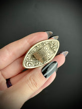 Load image into Gallery viewer, Evil Eye Tibetan Ring - Bone and Mother of Pearl - Adjustable Band fits sizes 5-15