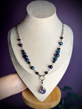 Load image into Gallery viewer, Spellbound 18” Necklace Galaxy Tigers Eye + Mystic Topaz Pendant 925 Sterling Silver