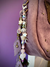 Load image into Gallery viewer, Reserved - Whimsical Bag Charm - Freshwater Pearl Stars + Rose Quartz + Czech Glass