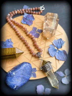 80mm Rainbow Citrine Point + 20