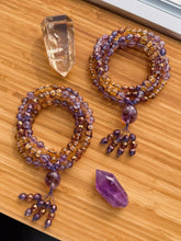 Load image into Gallery viewer, 🌞 Harmony - 108 Mala Necklace - 8mm Ametrine + Czech Glass 🔮