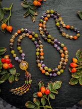 Load image into Gallery viewer, Harvest Moon - 108 Gemstone Mala Necklace - Rainbow Citrine  Focal - Gemstone Tassel