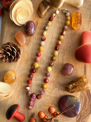 Emberfell - 16” Choker Prism Cut Mookaite + Drilled Mookaite Point