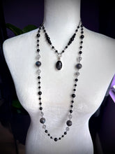 Load image into Gallery viewer, Third Eye Ritual Chain  - Labradorite + Tourmalated Quartz + Onyx