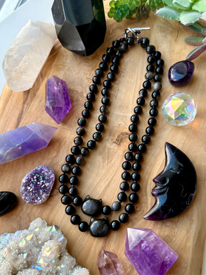 Black Cat Magic - Silver Sheen Obsidian - 16”