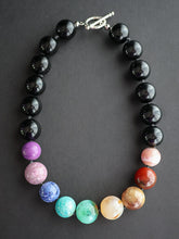 Load image into Gallery viewer, Planets of the Universe - XL Rainbow Gemstone Necklace - 19” overall length //17” inner length