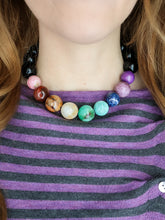 Load image into Gallery viewer, Planets of the Universe - XL Rainbow Gemstone Necklace - 17” overall length//15.5” inner length