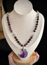 Load image into Gallery viewer, RESERVED : Sovereign Moon - 18” Necklace - Amethyst Moon Focal