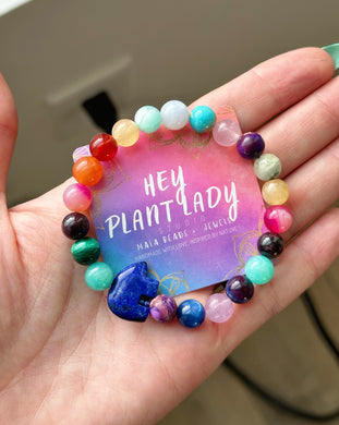 Healing and Strength - Lapis Lazuli Zuni Bear - 8mm Gemstone Bracelet