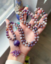 Load image into Gallery viewer, Creative Freedom - 108 Gemstone Meditation Beads - Amethyst Focal