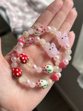 Load image into Gallery viewer, RESERVED (5) Lampwork glass critters + 8mm gemstone bracelets