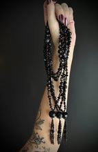 Load image into Gallery viewer, Ritual Noir - 108 Mala Necklace- 8mm Obsidian, Onyx, Black Spinel - Faceted Onyx Focal