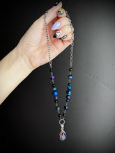 Load image into Gallery viewer, Spellbound 18” Necklace Galaxy Tigers Eye + Mystic Topaz Pendant 925 Sterling Silver