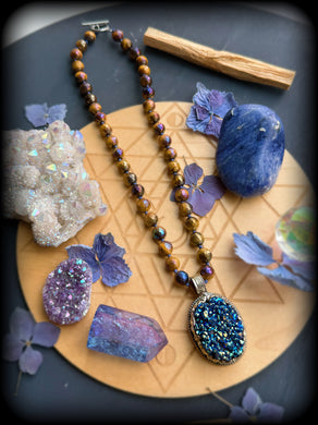 Blue Aura Druzy + 16