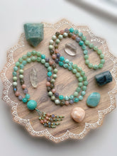 Load image into Gallery viewer, Visionary Vibrations - 108 Mala Bead Necklace - Amazonite Guru