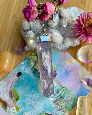 90mm Rainbow Lavender Amethyst Point - Sterling Silver