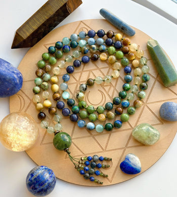Wildflower Wishes - 108 Gemstone Mala Necklace