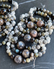 Load image into Gallery viewer, It’s Only a Phase - Black Moonstone Focal - 8mm Gemstone Mala Bracelet