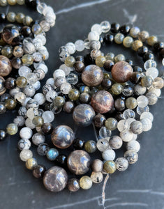 It’s Only a Phase - Black Moonstone Focal - 8mm Gemstone Mala Bracelet