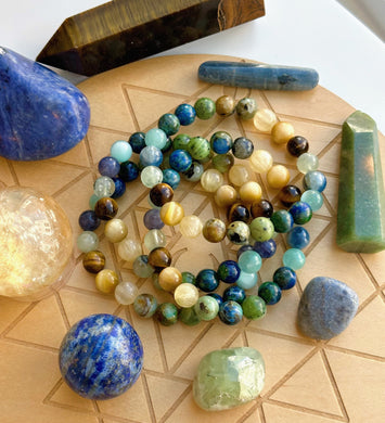 Wildflower Wishes - Gemstone Stretch Mala Bracelet