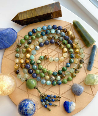 Wildflower Wishes - 108 Gemstone Mala Necklace